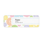 Button Baby Shower Return Address Label | Boy