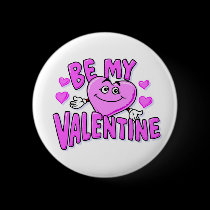 Button Be My Valentine buttons