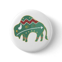 Button Buffalo Design Native American