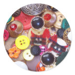 Button Collage with Plaid Scottie Dogs Stickers
