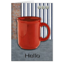 Button Down Coffee Break Hello Cards