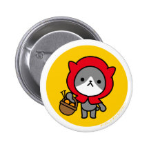 Button - Kitty - OrangeBack