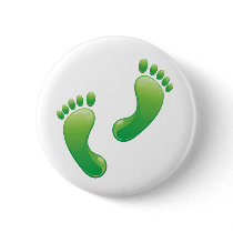 Button: Recycling symbol with planet earth symbol