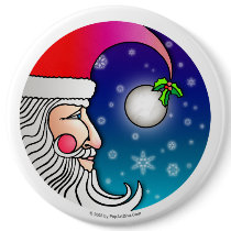 Button - Santa Claus Moon
