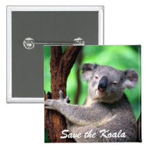 Button-Save the Koala Bear