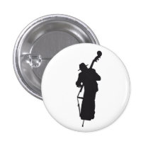 button silhouette double bass player
