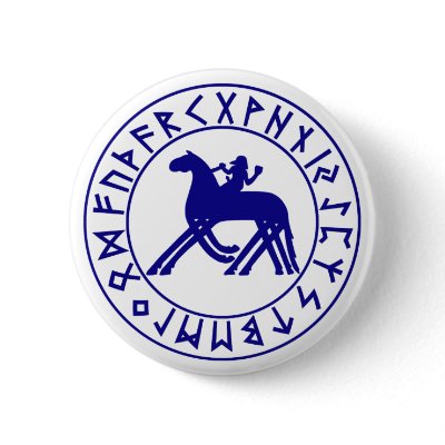 button Sleipnir Shield Blue by johnpryor2000