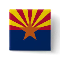 Button with Flag of Arizona