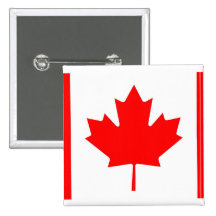 Button with Flag of Canada