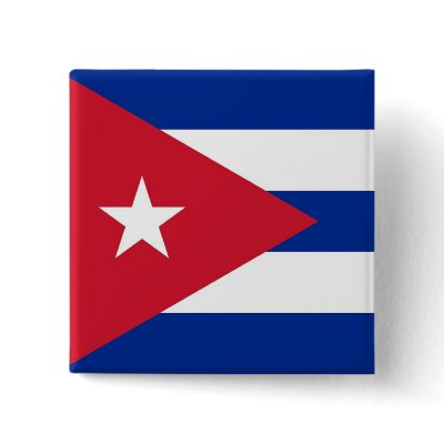 Button with Flag of Cuba by AllFlags