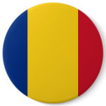 Button with Flag of Romania