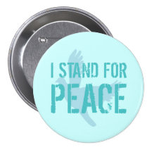 Button with Peace Message