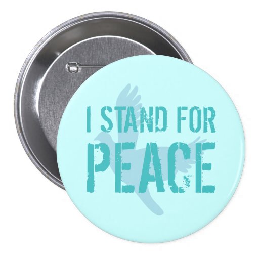 Button with Peace Message