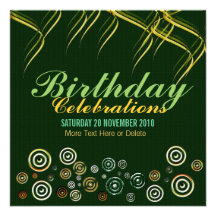 Buttons Cords Party Birthday Invitation