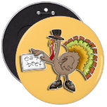 Buttons, Pins, Badges - Thanksgiving Turkey