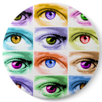Buttons, Pins - Pop Art Eyes