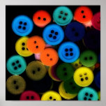 BUTTONS! Whimsical Art Print