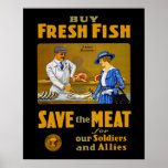 Buy Fresh Fish Vintage WW1 posters