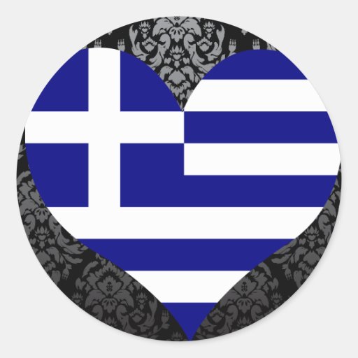 Buy Greece Flag Round Sticker