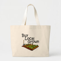 Buy Local Grown Produce black Tote Bags