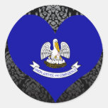 Buy Louisiana Flag Round Stickers