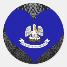 Buy Louisiana Flag Round Stickers