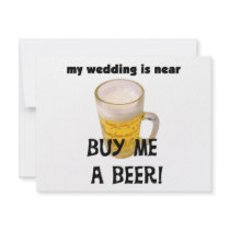 Buy Me a Beer Bachelor Party Tshirts and Gifts Invitation