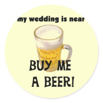 Buy Me a Beer Bachelor Party Tshirts and Gifts Sticker