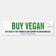 BUY VEGAN BUMPER STICKERS