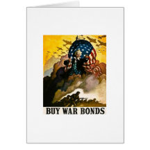 Buy War Bonds Vintage WWII Poster Card