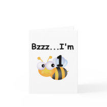 Buzz Bumblebee 1st Birthday T-shirts and Gifts Greeting Cards