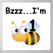 Buzz Bumblebee 1st Birthday T-shirts and Gifts Posters