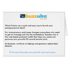 Buzzuka Elevator Pitch Notecards