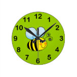 buzzy bee round wall clocks