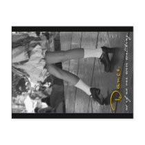 BW Dance As If No One Were Watching Postcard