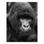 BW Gorilla Face Personalized Letterhead