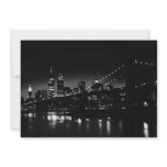 BW New York City at Night Invitation