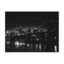 BW New York City at Night - New York City Skyline Postcard