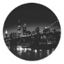 BW New York City at Night Sticker
