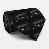 BW New York City at Night Neck Tie