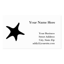 BW Starfish Business Card Templates