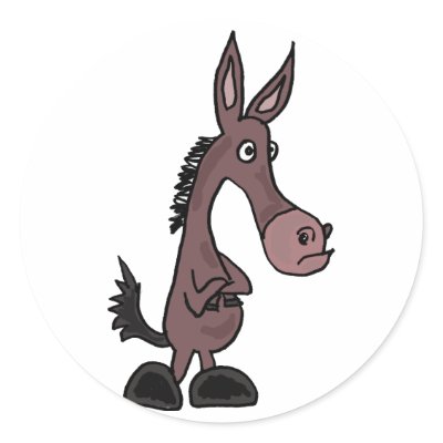 BX- Cartoon Stubborn Mule Stickers by inspirationrocks