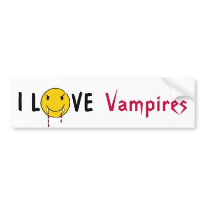 BX- I Love Vampires Bumper Sticker by inspirationrocks
