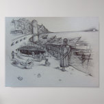 BY A RIVER PRINT