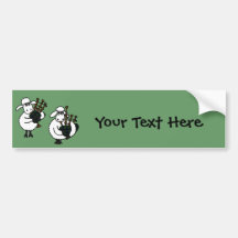 BY- Awesome Sheep Playing Bagpipes Bumper Sticker