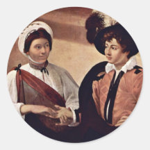 By Michelangelo Merisi Da Caravaggio Round Sticker
