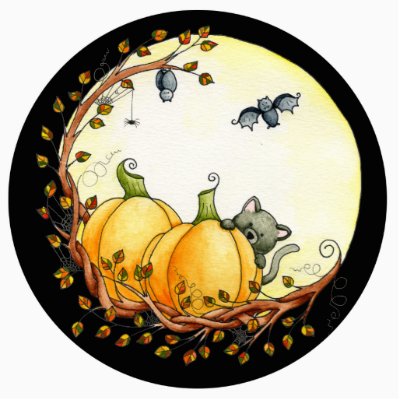 By The Light Of The Moon Ornament by 13BlackCatsDesigns