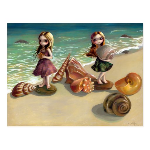 "By the Seaside" Postcard