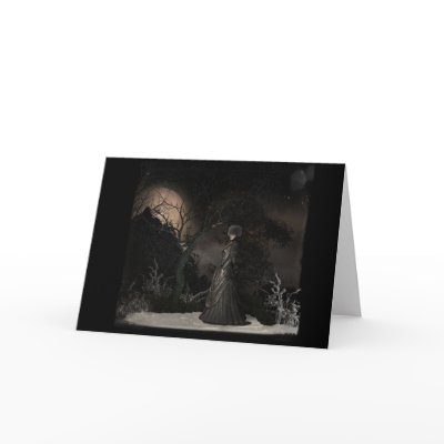 By winters moon-Greeting Card by DarkElegance