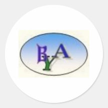 BYA ROUND STICKER